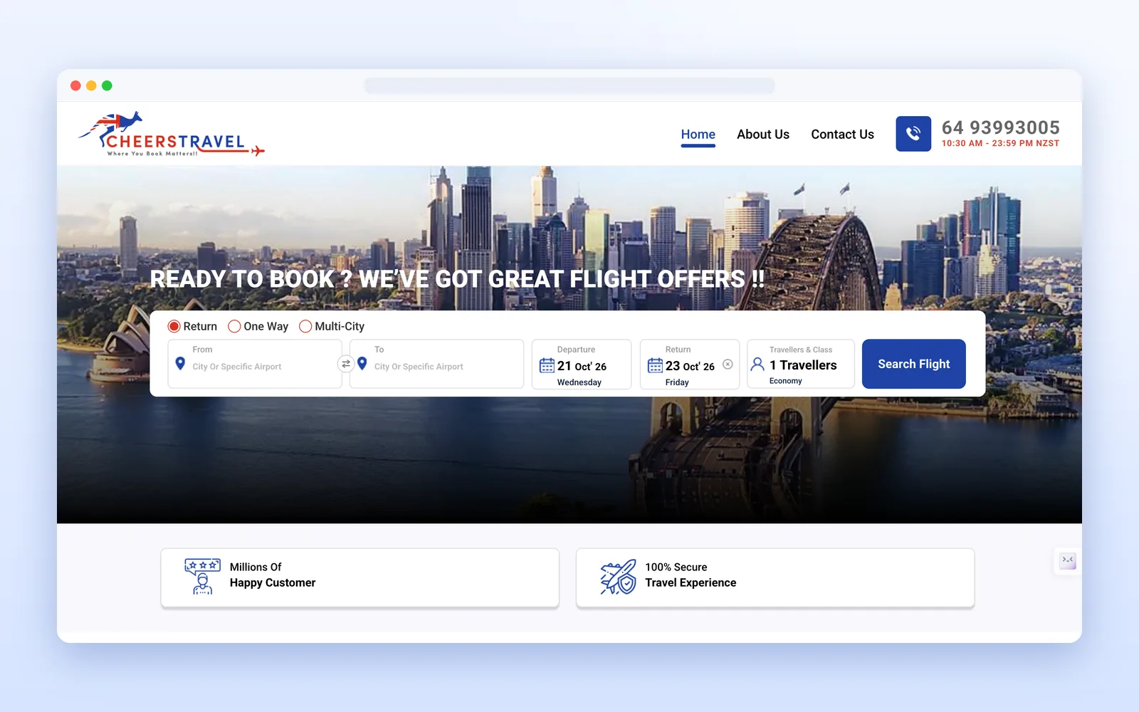Cheers Travel New Zealand website